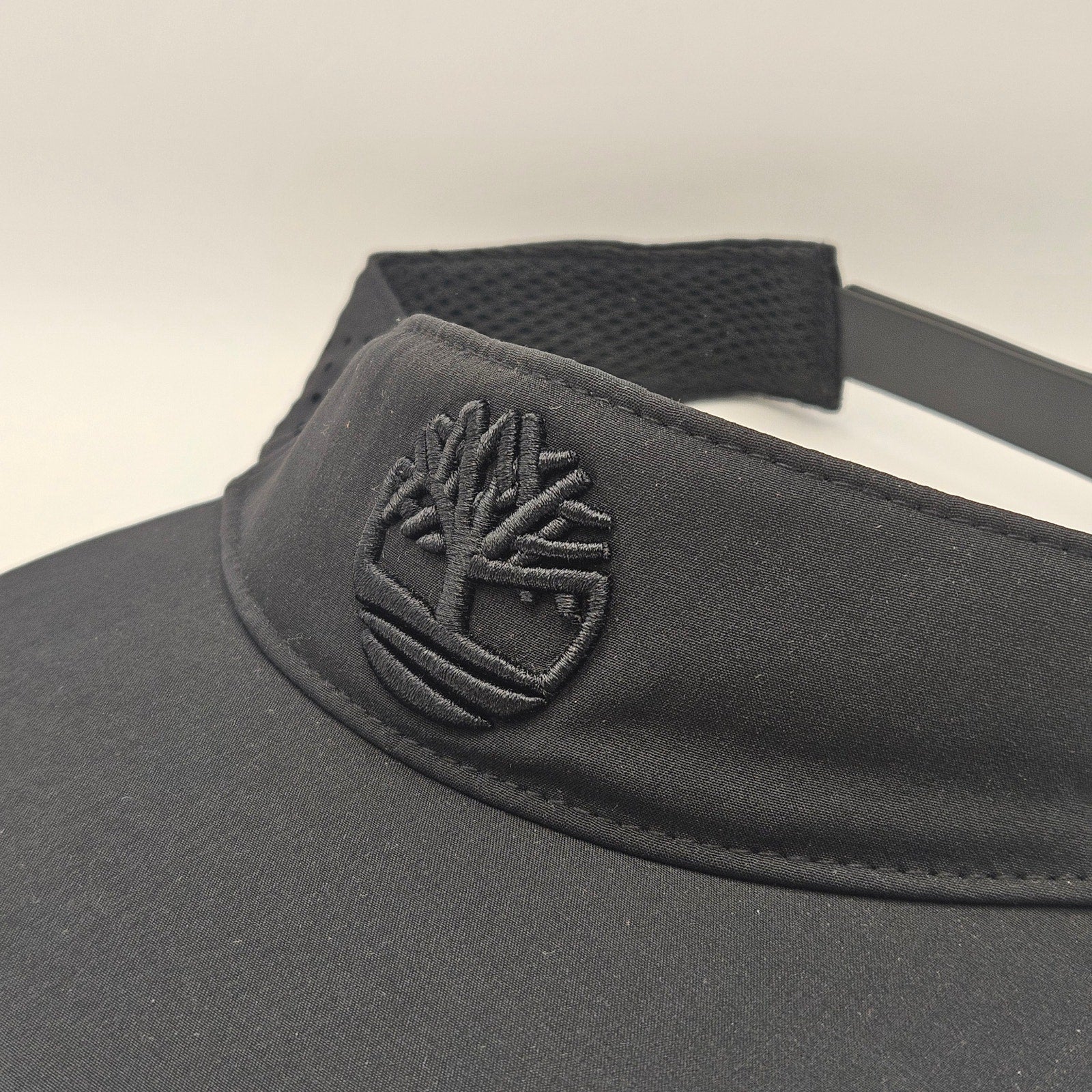 TIMBERLAND UNISEX OS BLK EMBROIDERED LOGO VISOR ADJUSTABLE HAT NWT TB0A926P001