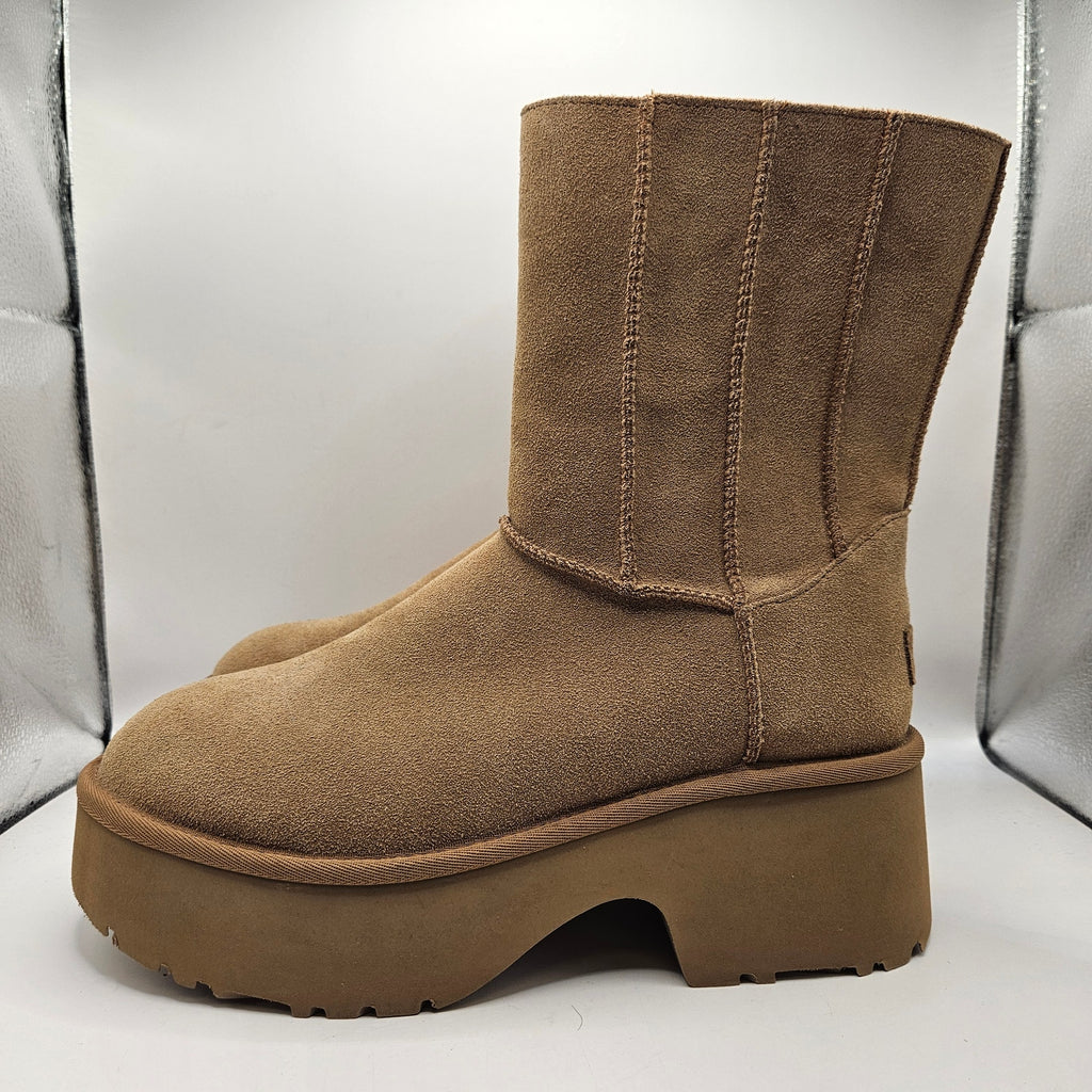 UGG WOMEN'S 11 CLASSIC TWIN SEAM HEIGHTS ZIP SUEDE PLATFORM BOOTS 1158313 NWOB