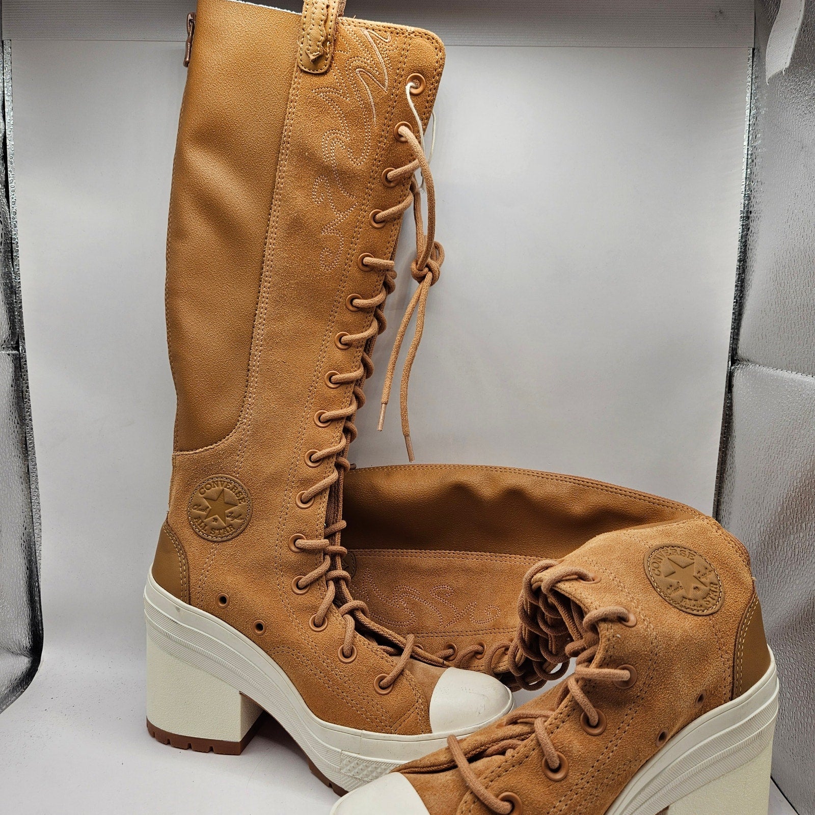 CONVERSE WOMEN'S 6.5 CHUCK 70 DE LUXE HEEL XX PLATFORM HIGH WESTERN A 15660C NWOB