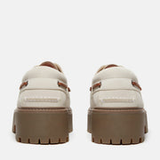 TIMBERLAND WOMEN'S 8.5 STONE STREET BOAT SHOE NATURAL NUBUCK TB0A2GVFEX4