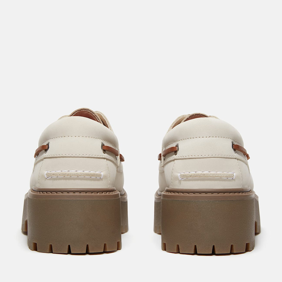 TIMBERLAND WOMEN'S 8.5 STONE STREET BOAT SHOE NATURAL NUBUCK TB0A2GVFEX4