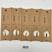 LOT OF 5 - ECCO PREMIUM LACES 150CM WHITE ROUND NIB 1X5 PAIRS