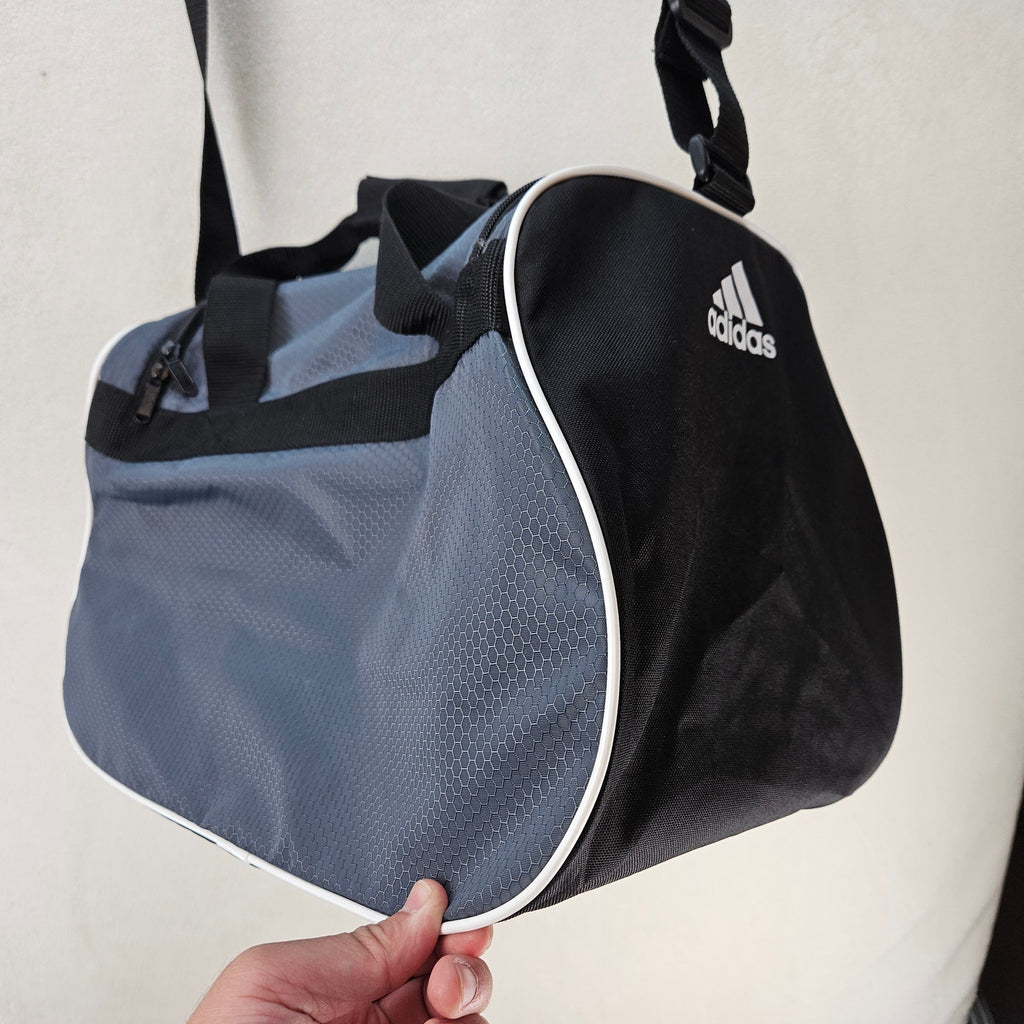 ADIDAS DIABLO SMALL II DUFFEL BAG ONIX GREY BLACK WHITE GYM TREVEL BAG NWT