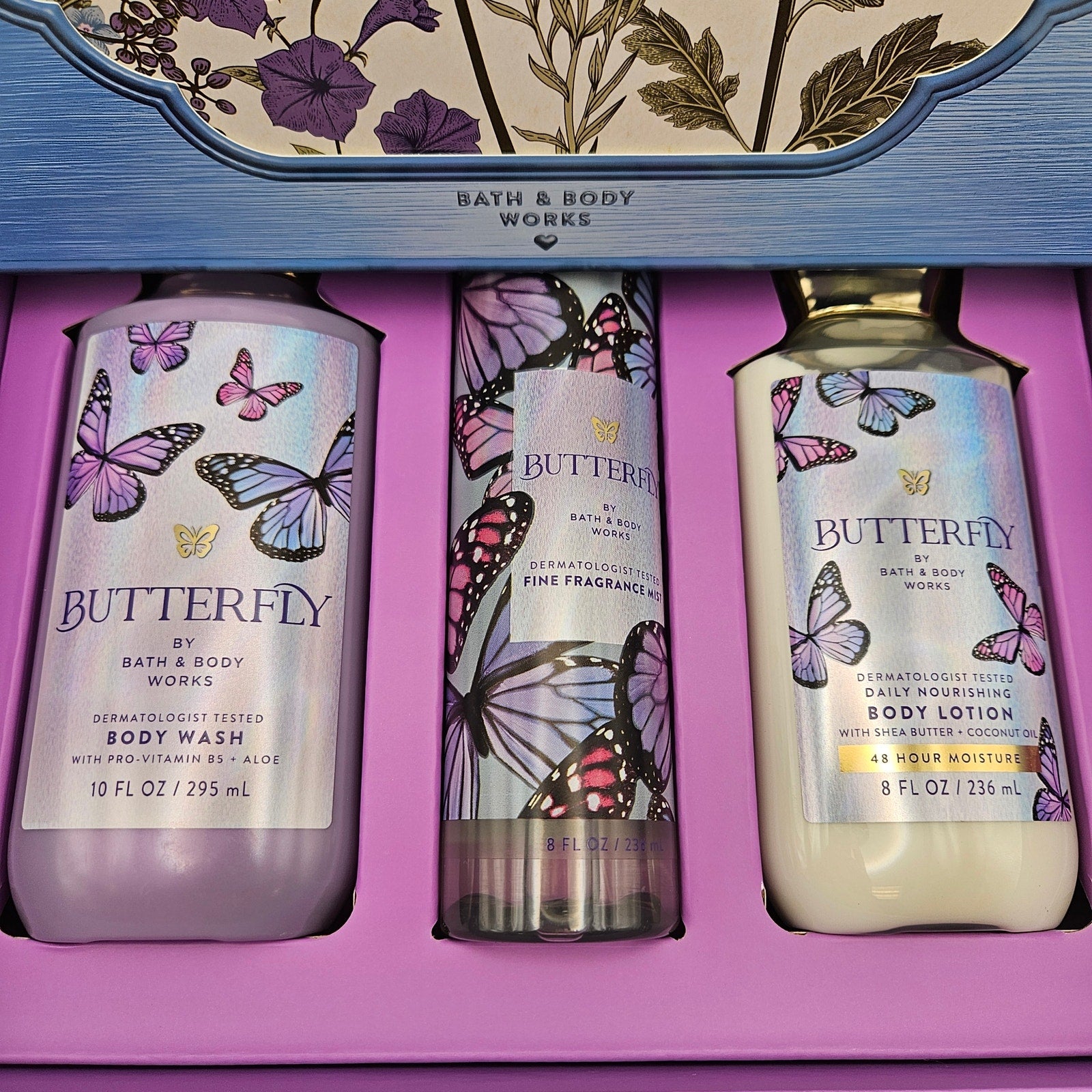 BATH & BODY WORKS BUTTERFLY NIB GIFT SET MIST WASH LOTION
