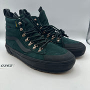 VANS Men's 8.5 MTE Sk8 Hi Pine Green Suede Black Outsole