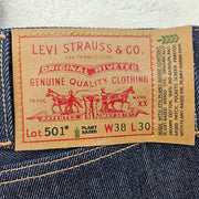 LEVI'S MEN'S 38X30 ORIGINAL 501 PLANT BASED STRAIGHT LEG JEANS NWT