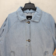 VANS WOMEN'S MEDIUM SKATE MAC DENIM COAT NWT LIGHT STONEWASH