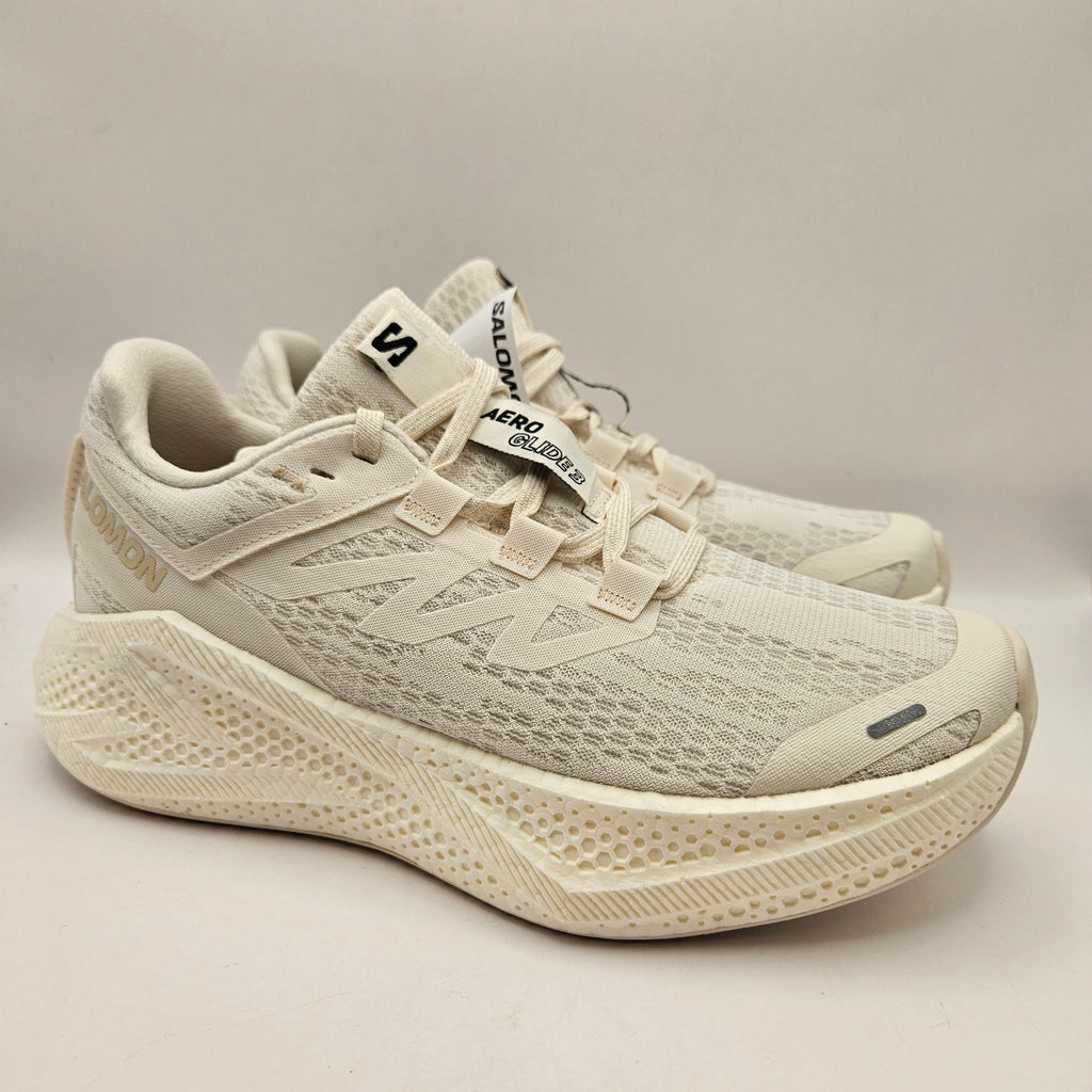SALOMON WOMEN'S 7 AERO GLIDE 3 W VANILLA INCE CREAM RUNNING SHOES NWOB