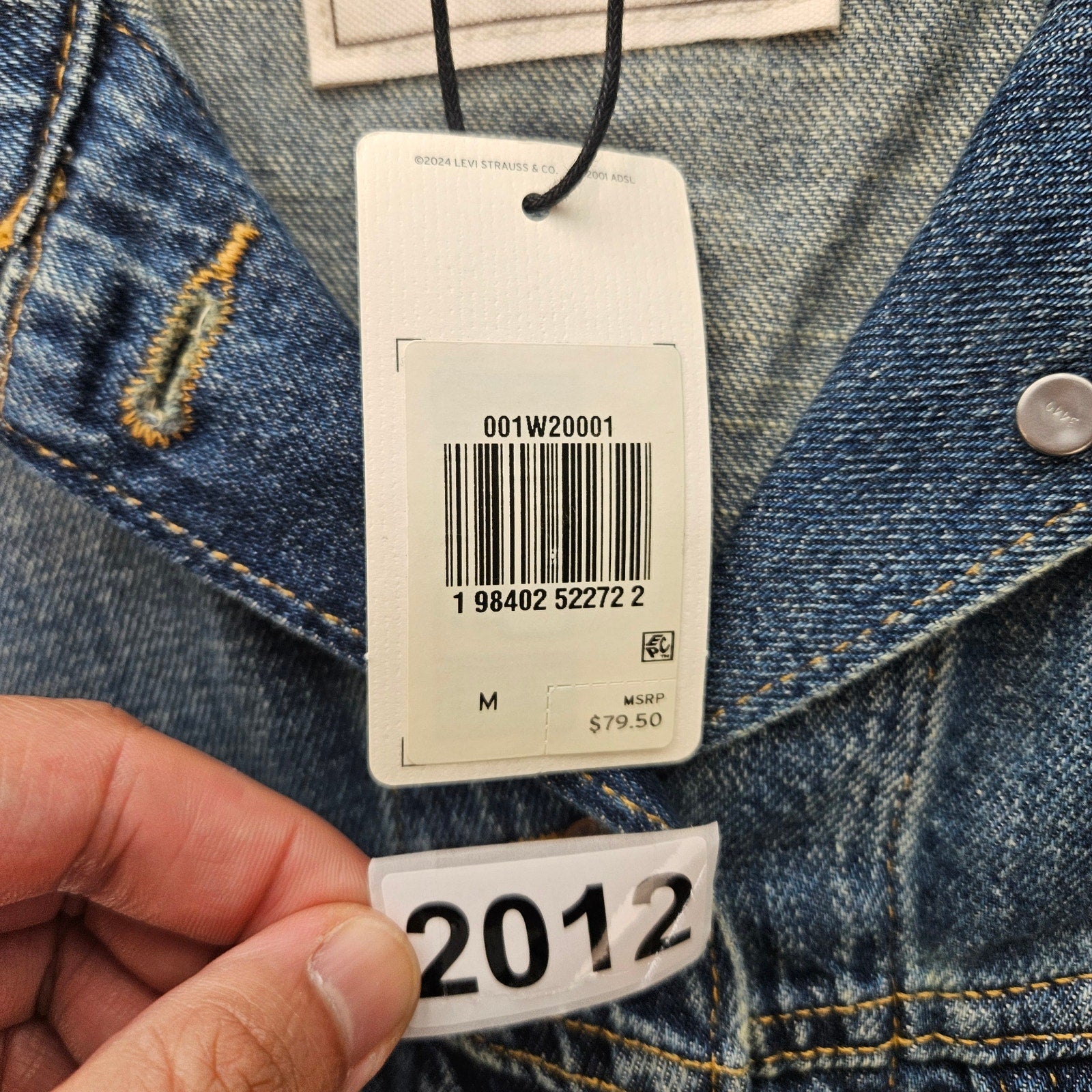 LEVI'S WOMEN'S MEDIUM SHRUNKEN '90S LINEN+ DENIM LIGHTWEIGHT VEST