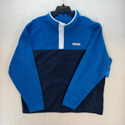 COLUMBIA MEN'S XXL STEENS MOUNTAIN HALF SNAP FLEECE NAVY WHT