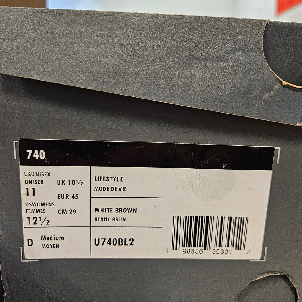 NEW BALANCE MEN'S 11 LIFESTYLE 740 U740BL2 WHITE BROWN NIB