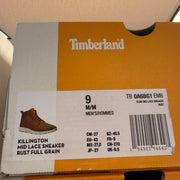 TIMBERLAND MEN'S 9 KILLINGTON MID LACE UP SNEAKER BOOT BROWN RUST FULL GRAIN NIB