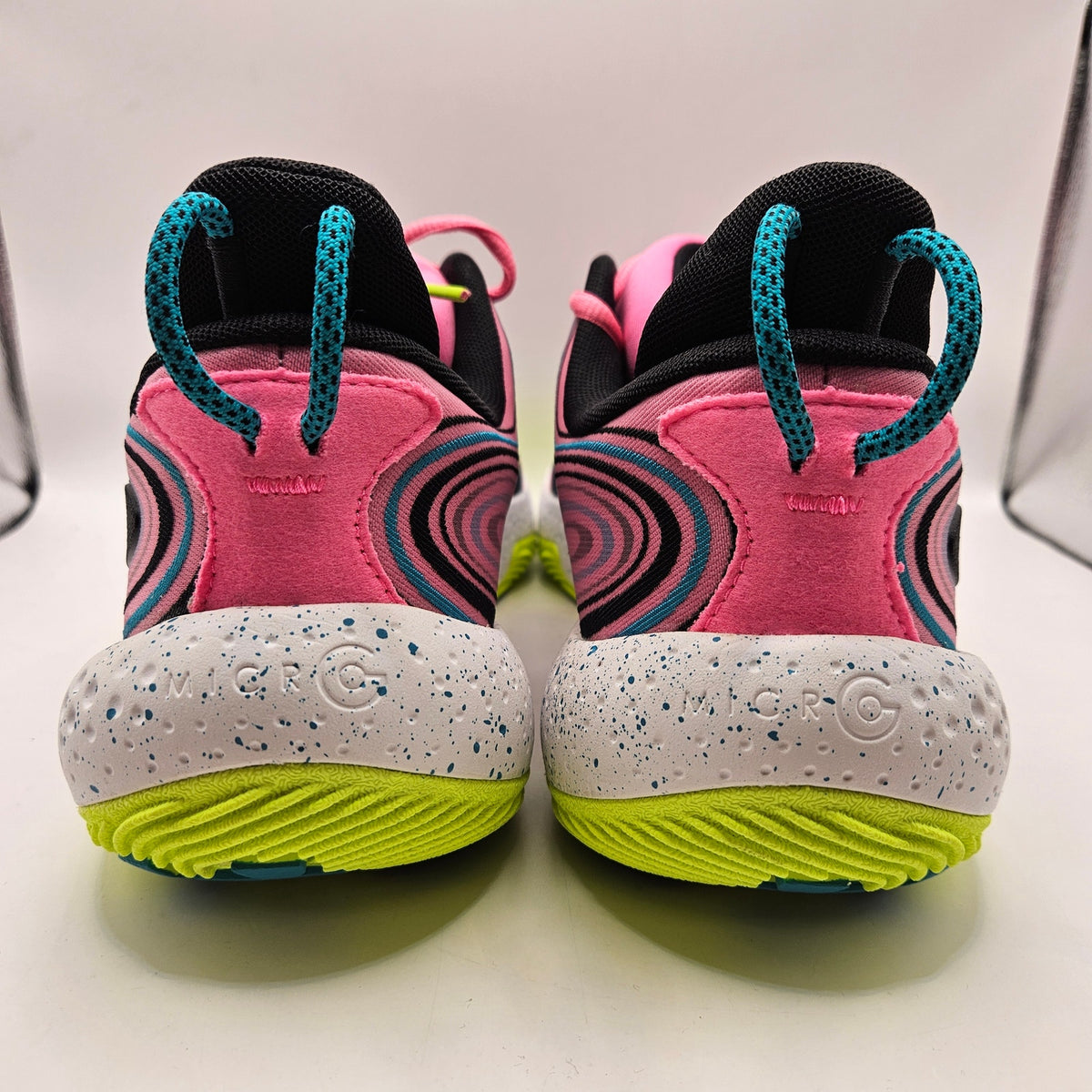 UNDER ARMOUR MEN'S 15 SPAWN 6 BASKETBALL SHOES PINK WHITE NEON NWOB 3027938-600