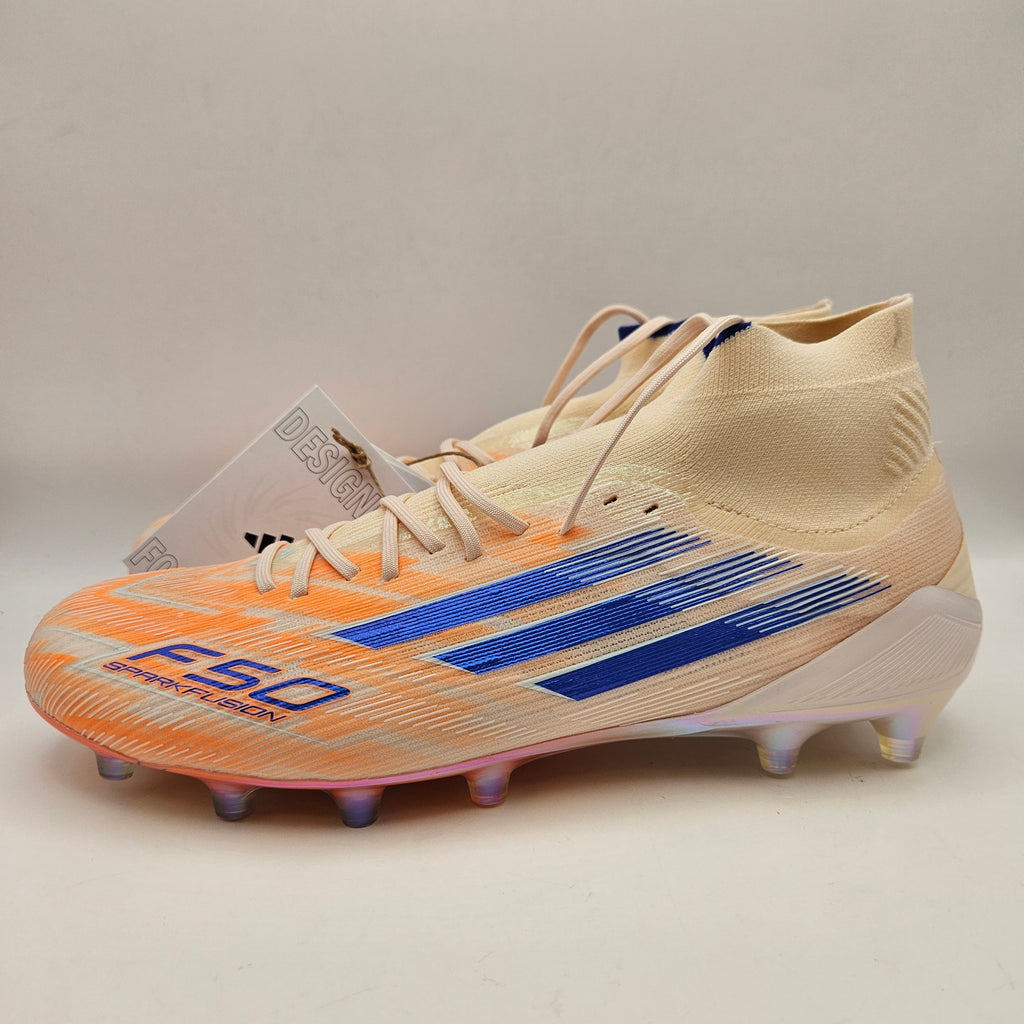 ADIDAS W8.5 F50 SPARKFUSION ELITE MID FG AG ORANGE SOCCER CLEATS JH7647 NWOB