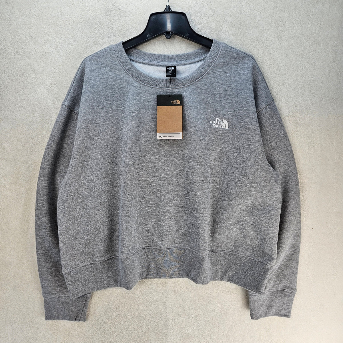 THE NORTH FACE WOMEN'S XL EVOLUTION HALF DOME CROP SWEATSHIRT TNF PALE GREY