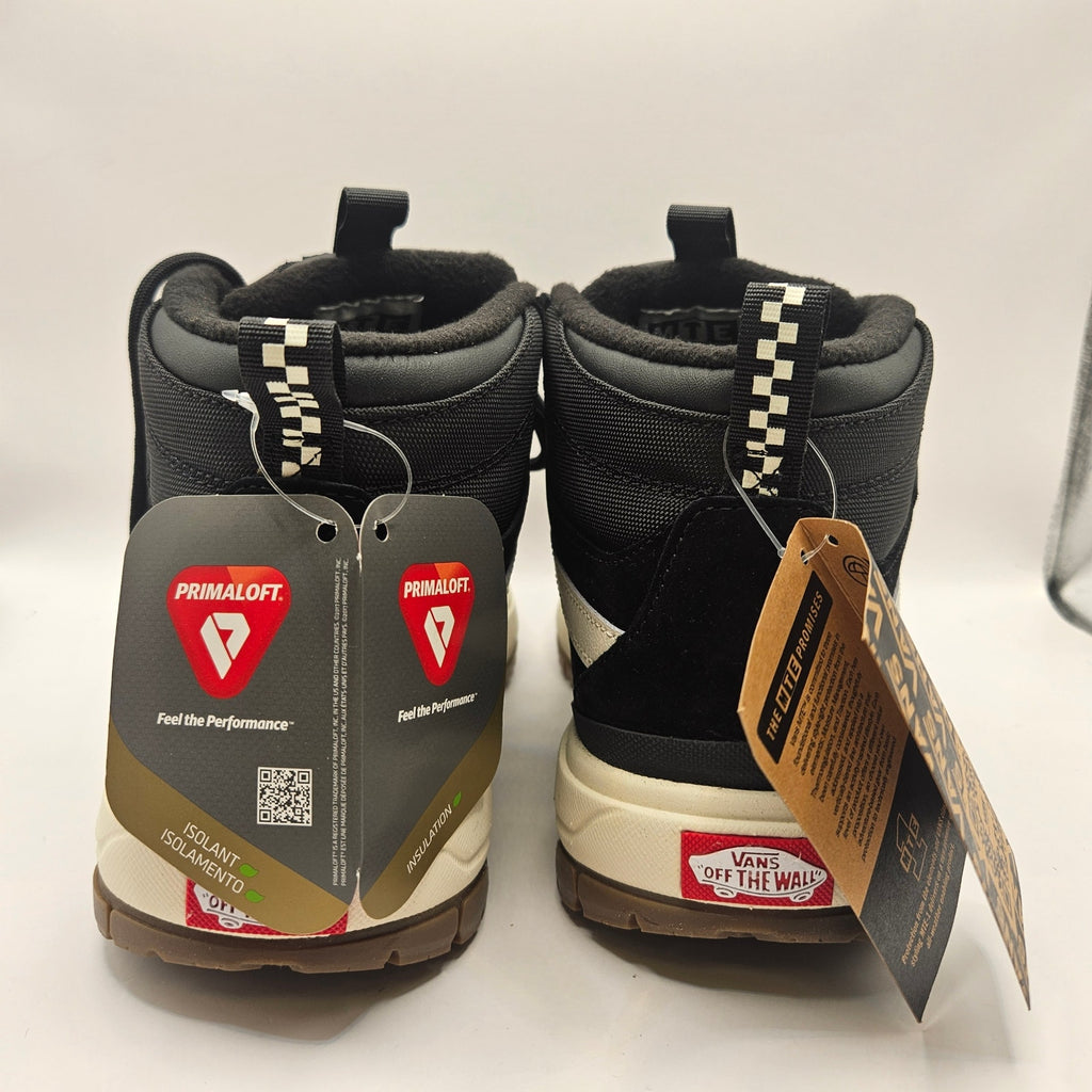 VANS WOMEN'S 8.5 ULTRARANGE EXO HI MTE-1 BOOT BLACK MARSHMALLOW WHITE NWOB
