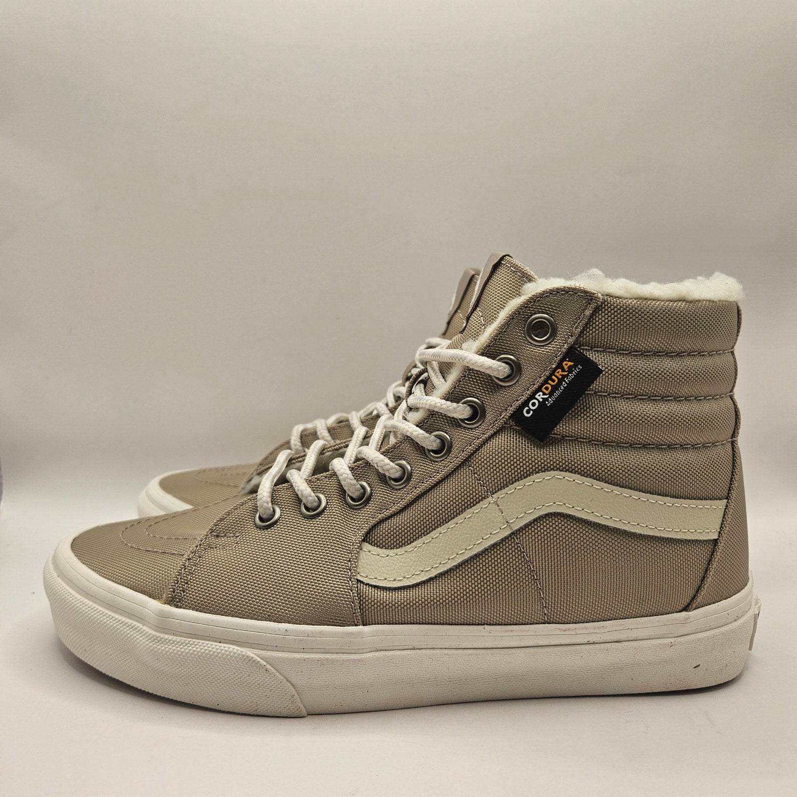 VANS WOMEN'S 8 CORDURA SK8 HI SHERPA WALNUT CLASSIC SKATE SHOES NWOB