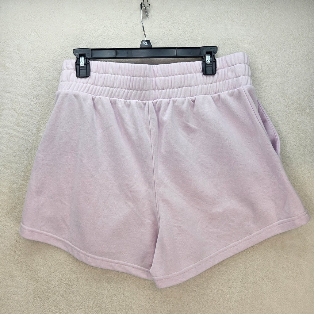 ADIDAS WOMEN'S XL POCKET PULL ON HYPERGLAM FRENCH TERRY SHORTS PINK NWT