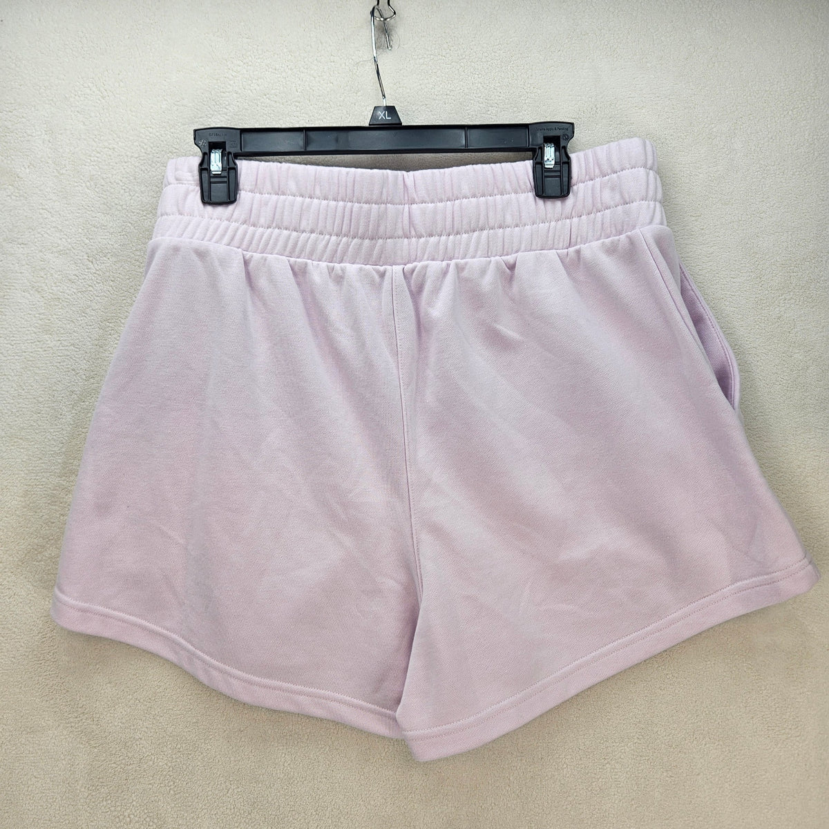 ADIDAS WOMEN'S XL POCKET PULL ON HYPERGLAM FRENCH TERRY SHORTS PINK NWT
