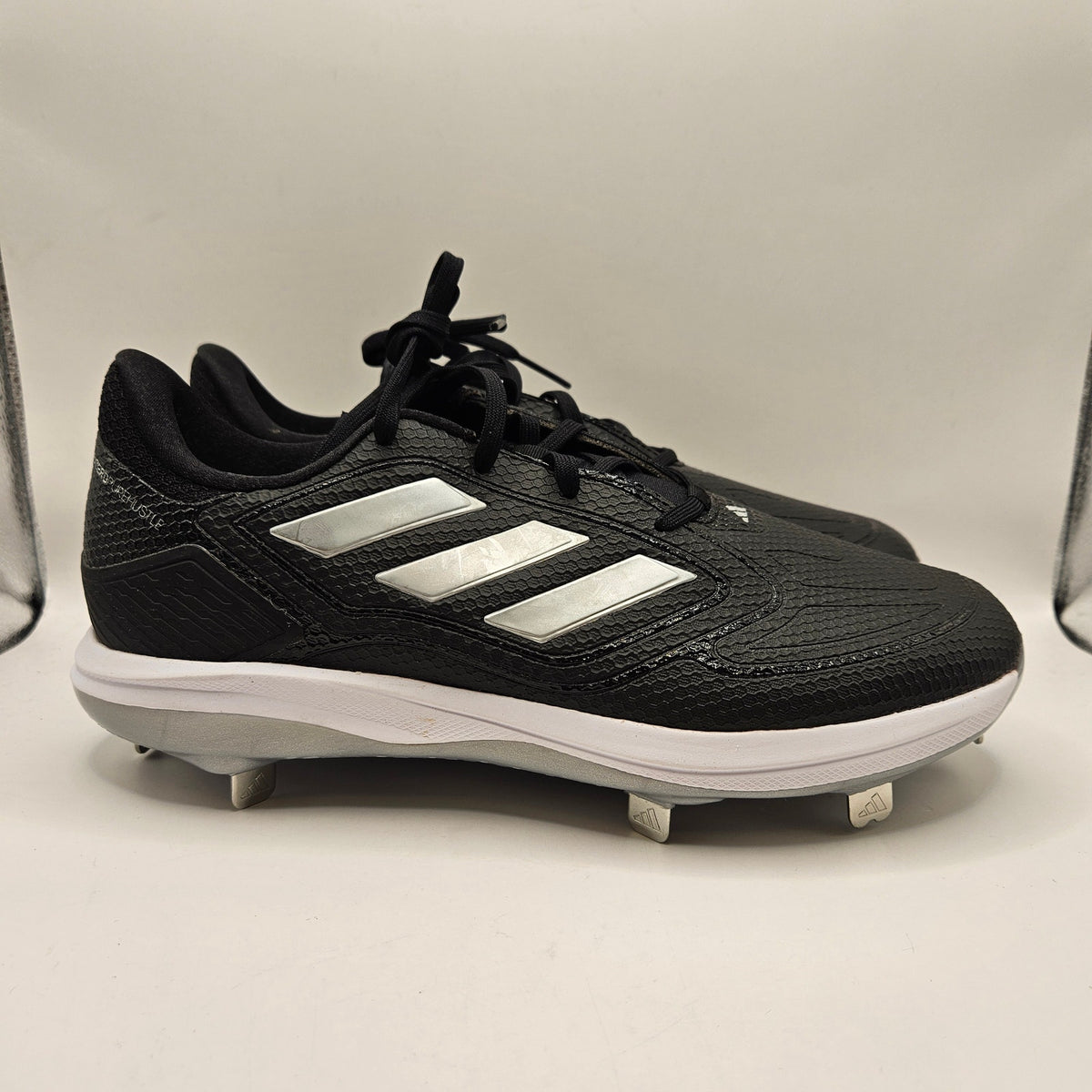 ADIDAS WOMEN'S 12 PUREHUSTLE 3 ELITE SOFTBALL CLEATS IG7134 NWOB BLACK