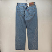 LEVI'S 501 X BEYONCE 90S STRAIGHT JEANS 26X30 WESTERN CRYSTAL NWT $150