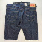 LEVI'S MEN'S 42 ORIGINAL FIT 501 DENIM SHORTS DARK WASH BUTTON FLY RAW HEM NWT