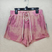 LOT OF 2 VOLCOM WOMEN'S SMALL PINK TIE DYE LIL FLEECE SHORTS NWT