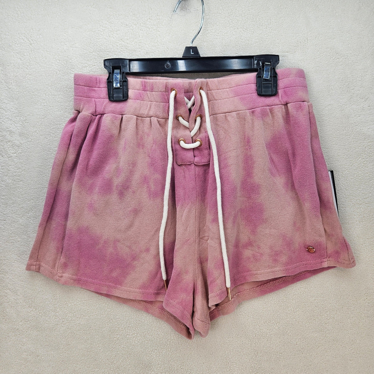 LOT OF 2 VOLCOM WOMEN'S SMALL PINK TIE DYE LIL FLEECE SHORTS NWT