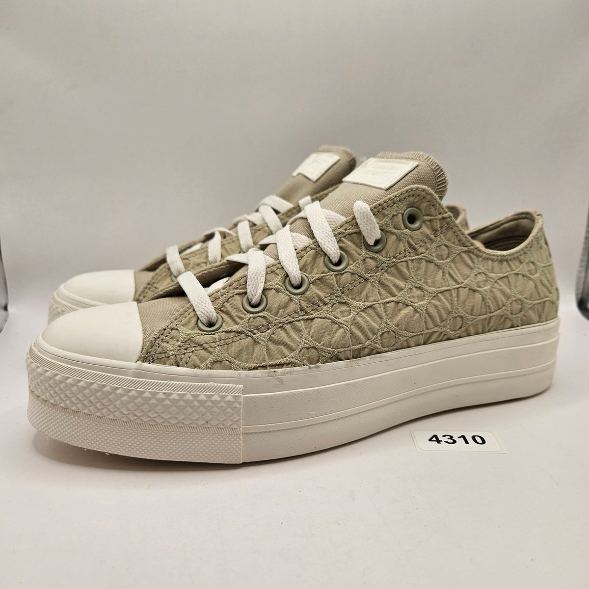 CONVERSE WOMEN'S 11 CHUCK TAYLOR ALLSTAR SAGE LIFT LOW PLATFORM TEXTURED A13524C