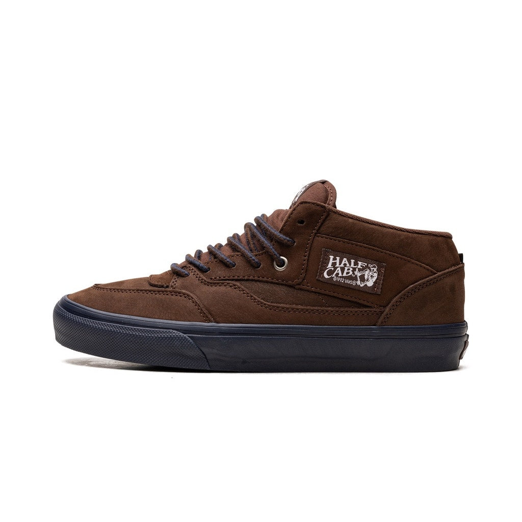 VANS X NICK MICHEL MEN'S 6.5 HALF CAB '92 MID SNEAKER BROWN NAVY NIB