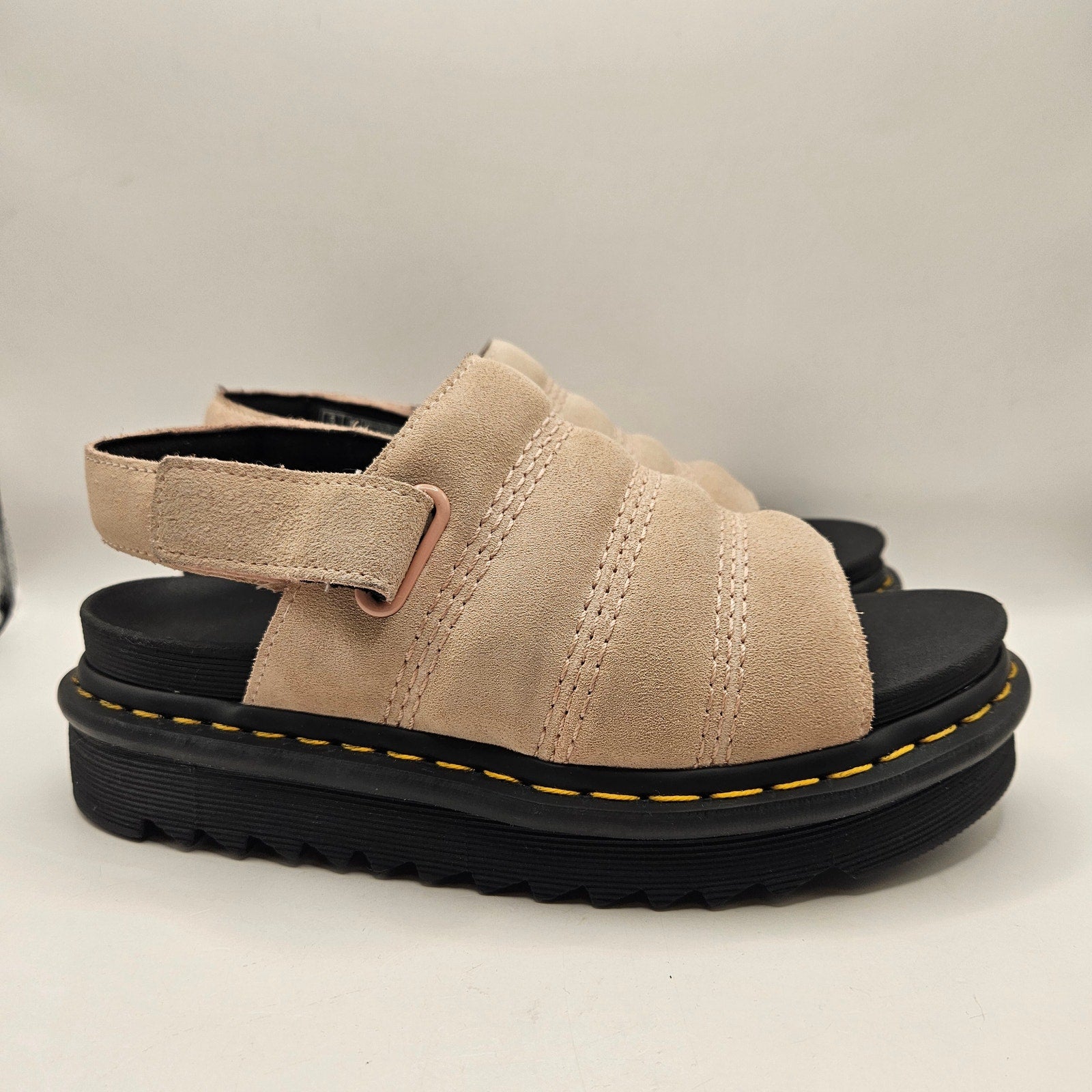 DR MARTENS WOMEN'S 7 KOLE ZEBRILUS SANDALS SUEDE POWDER PINK NJ004 NWOB