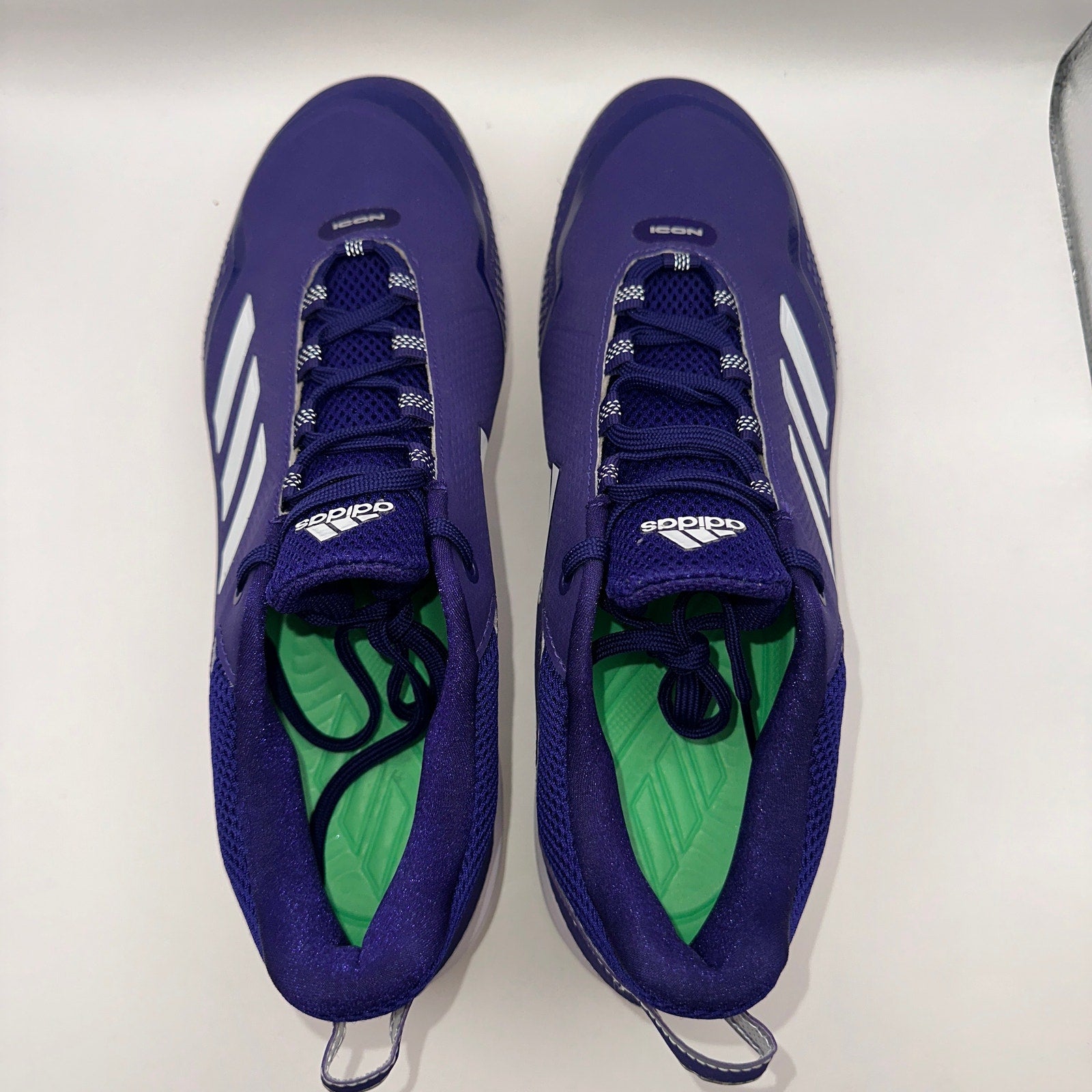 Adidas Icon 7 Mens 14 Metal Baseball Cleats Purple White S23854