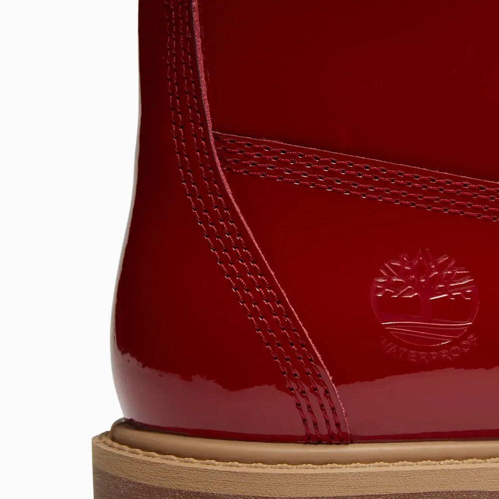 TIMBERLAND WOMEN'S 6.5 PREMIUM 6 IN BOOT WATERPROOF RED PATENT LEATHER NIB