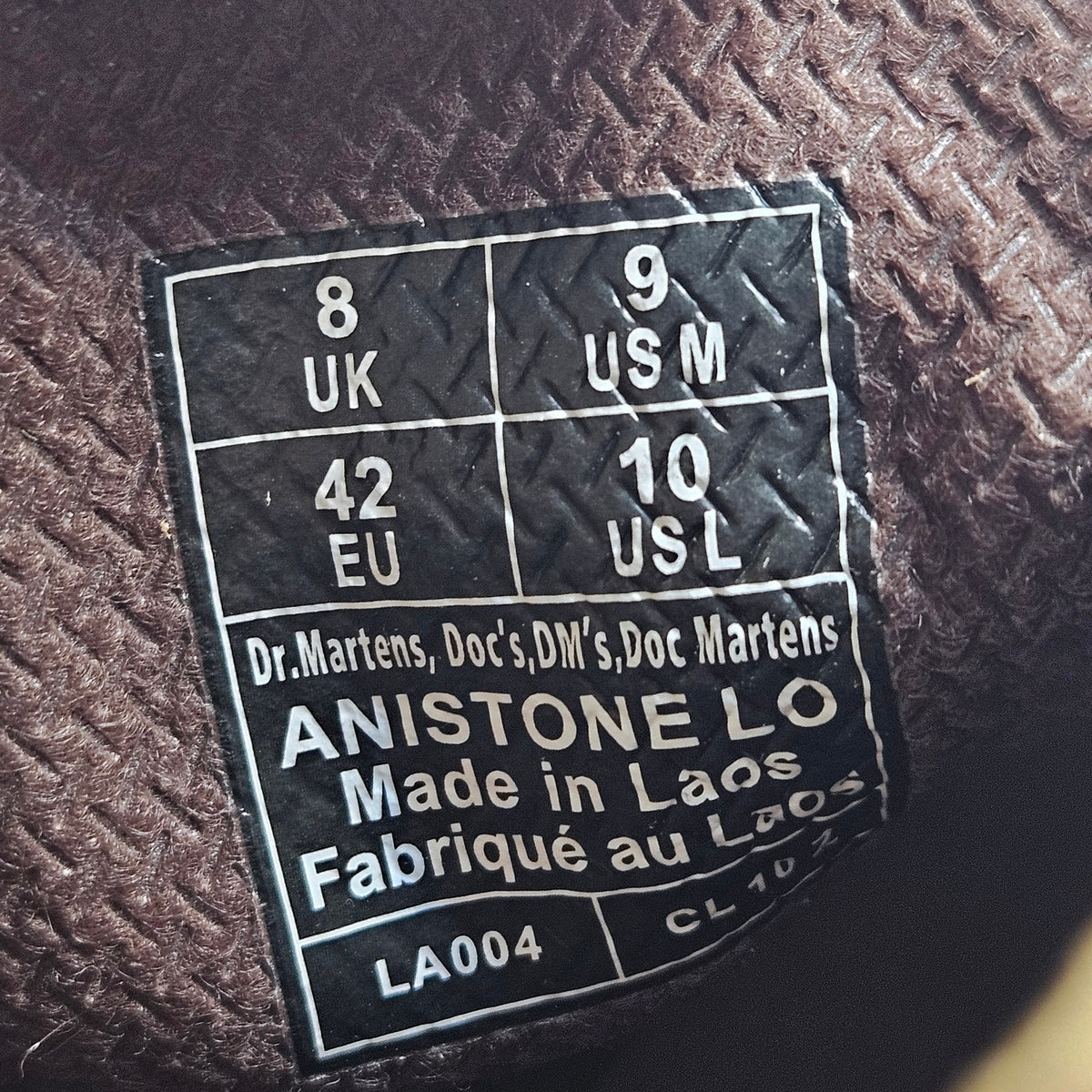 DR MARTENS MEN'S 9 ANISTONE LO SUEDE BIKER BOOTS SAVANNAH TAN