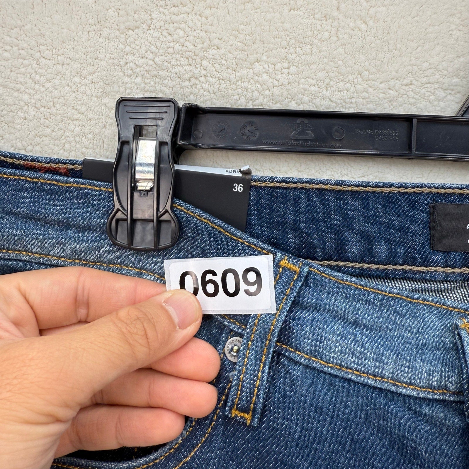 7 FOR ALL MANKIND MEN'S 36 ADRIEN HEMP SLIM TAPERED DARK JEANS