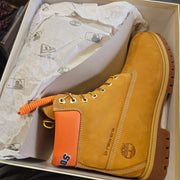 TIMBERLAND MEN'S 11.5 6 INCH BOOT WHEAT NEW ERA COLLAB HOUSTON ASTROS