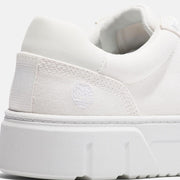 TIMBERLAND WOMEN'S 9 LAUREL COURT LOW LACE SNEAKER WHITE CANVAS NIB