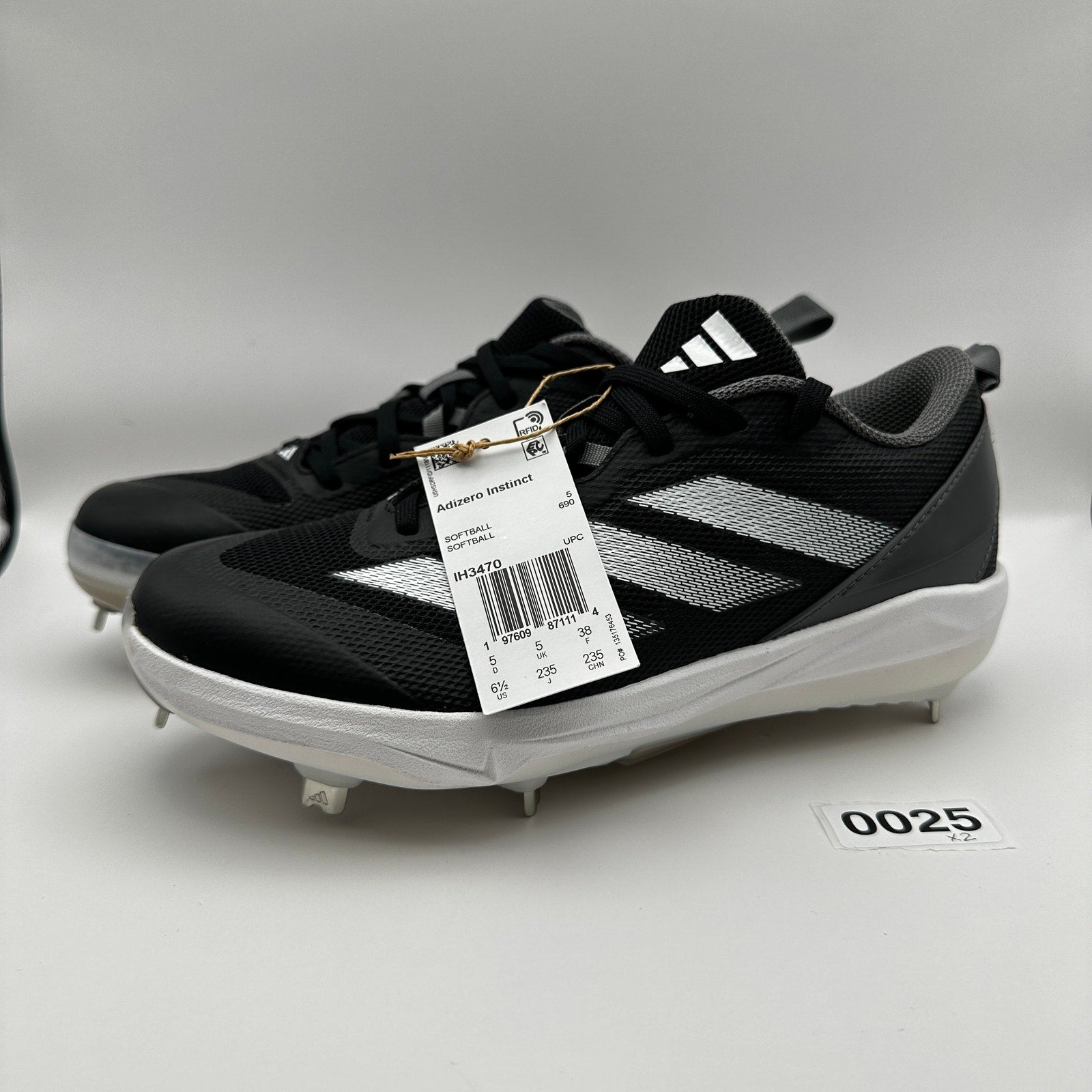 Adidas Wms 6.5 Softball Shoes Adizero Instinct IH3470 Black White