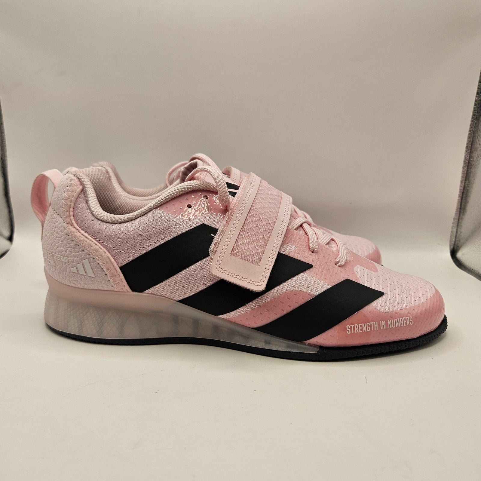 ADIDAS MEN'S 8.5 ADIPOWER 3 JP9873 WEIGHTLIFTING SHOES PINK BLACK NWOB