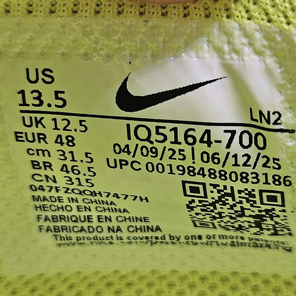 NIKE MEN'S 13.5 VAPOR SPEED 3 FOOTBALL CLEATS VOLT/SILVER IQ5164-700 NWOB