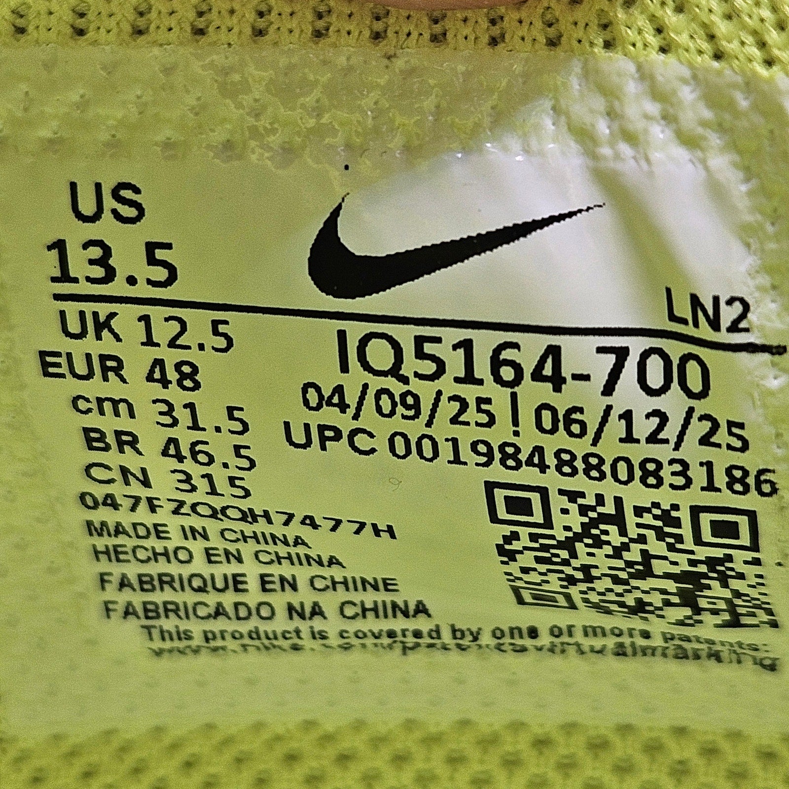 NIKE MEN'S 13.5 VAPOR SPEED 3 FOOTBALL CLEATS VOLT/SILVER IQ5164-700 NWOB