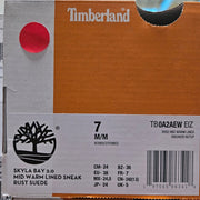 TIMBERLAND WOMEN'S 7 SKYLA BAY 2.0 MID WARM LINED SNEAK RUST SUEDE NIB