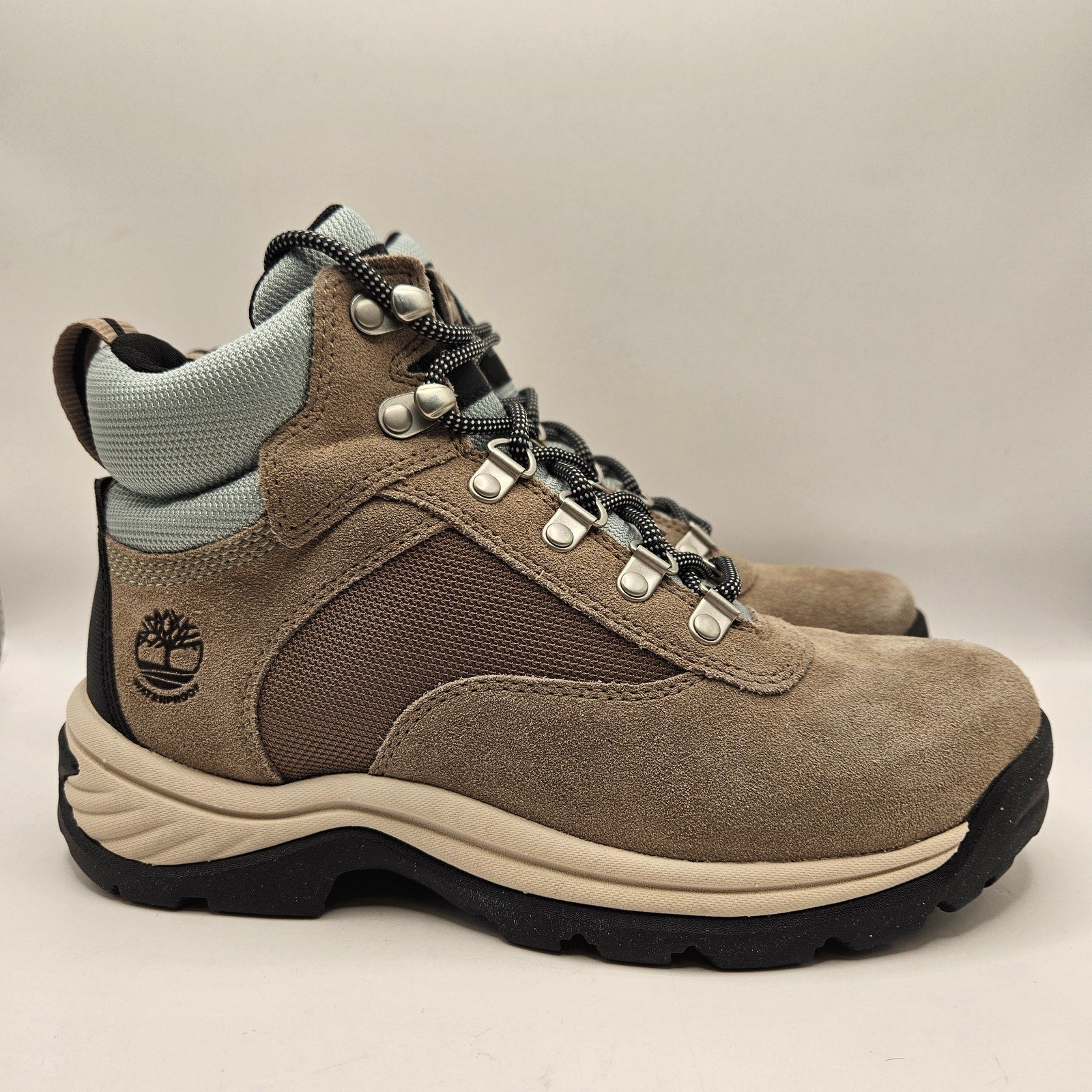 TIMBERLAND WOMEN'S 7 WHITE LEDGE WATERPROOF HIKING BOOT TAUPE GRAY NWOB
