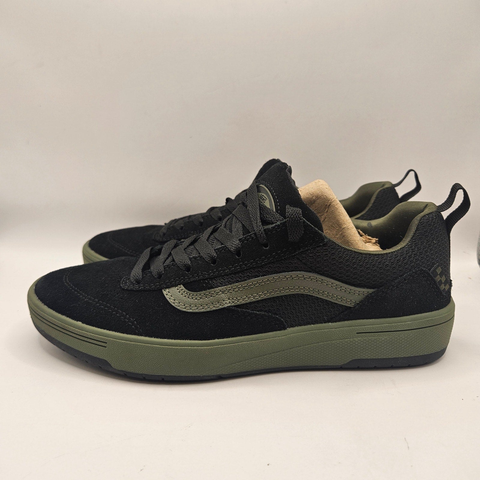 VANS MEN'S 7 ZAHBA SNEAKERS FATIGUE BLACK SKATE SHOES NWOB
