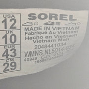 SOREL WOMEN'S 12 CARIBOU X BOOT CHELSEA SILVER BLACK NIB NL5014-034
