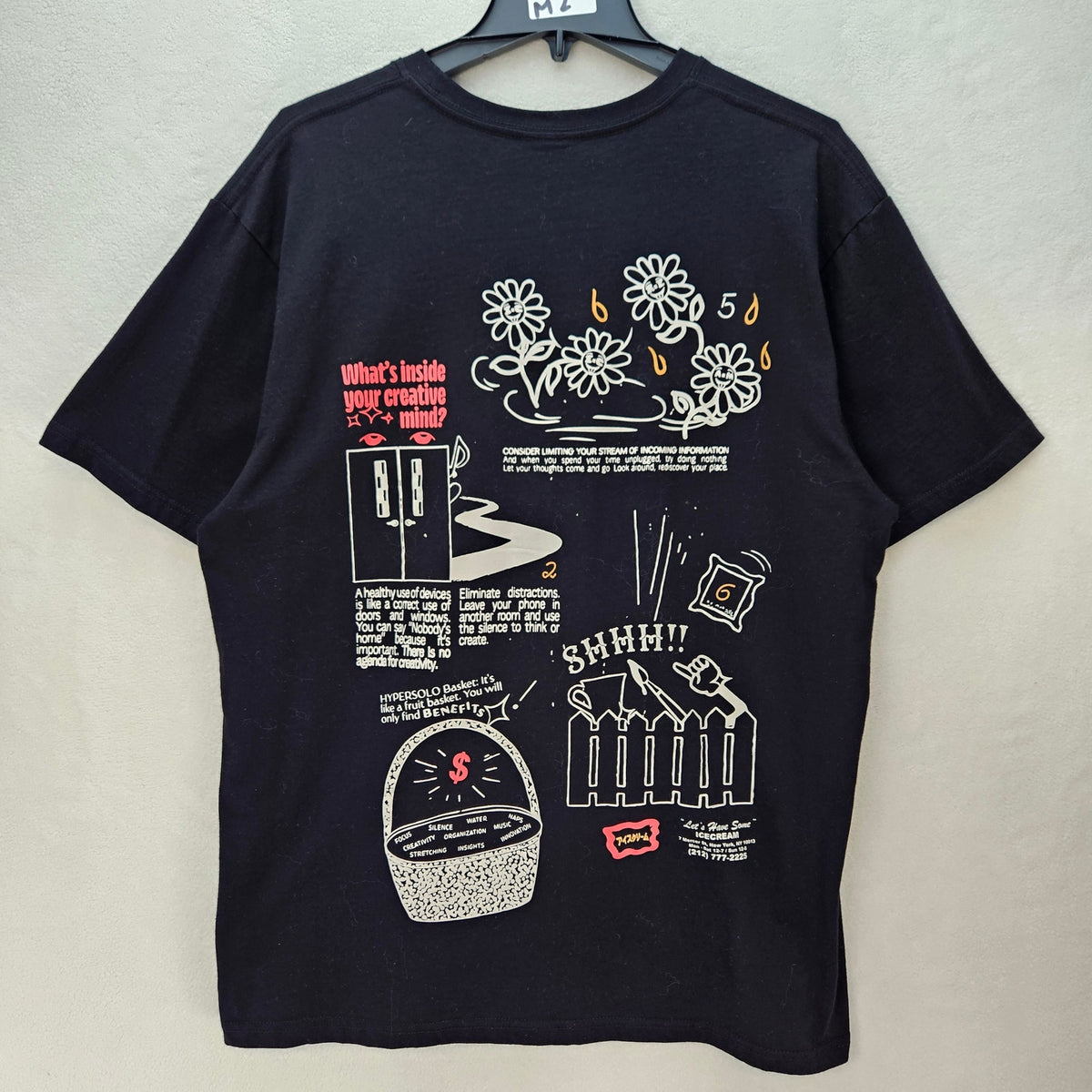 ICE CREAM MEN'S XL COLORFUL BLACK GRAPHICS TEE SHIRT