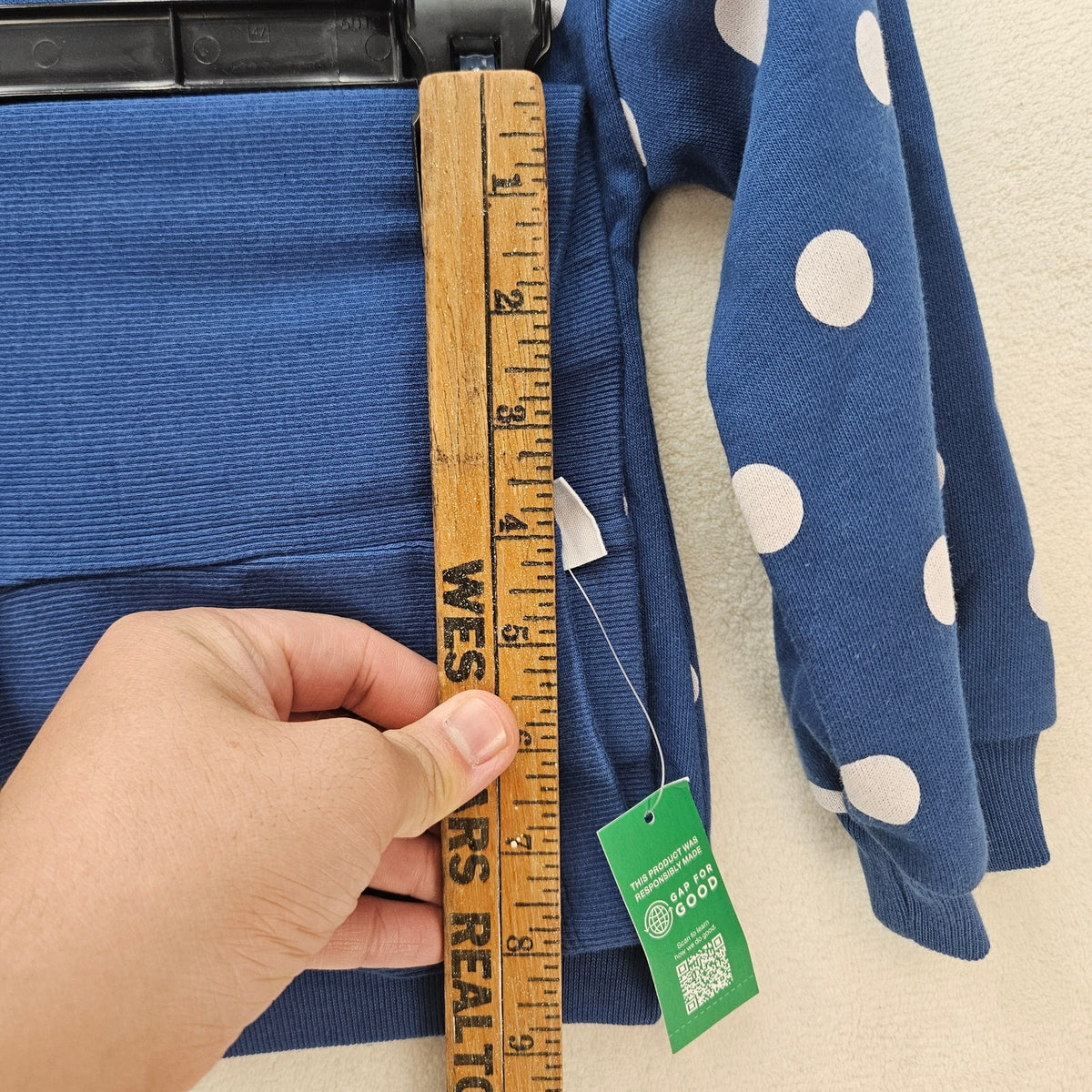 GAP KIDS 4 YEAR OLD 2 PIECE SET BLUE POKADOT NWT