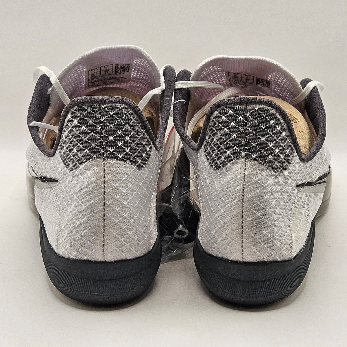 SAUCONY MEN'S 9 TERMINAL VT RACING TRACK & FIELD SPIKES S29101-10 WHITE BLACK