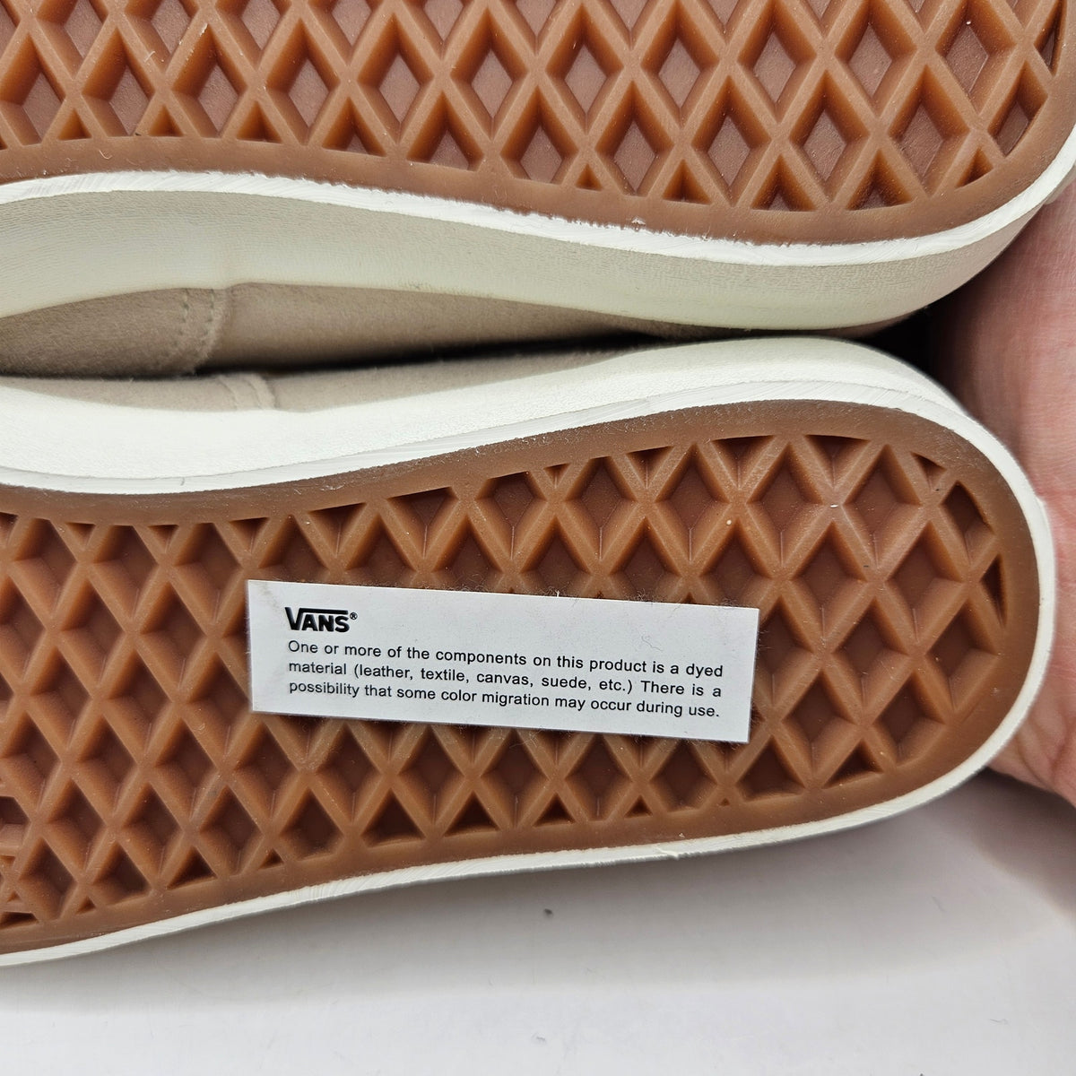 VANS WOMEN'S 7.5 AUTHENTIC LOW PRO FAT LACE TURTLEDOVE YARROW SUEDE BEIGE