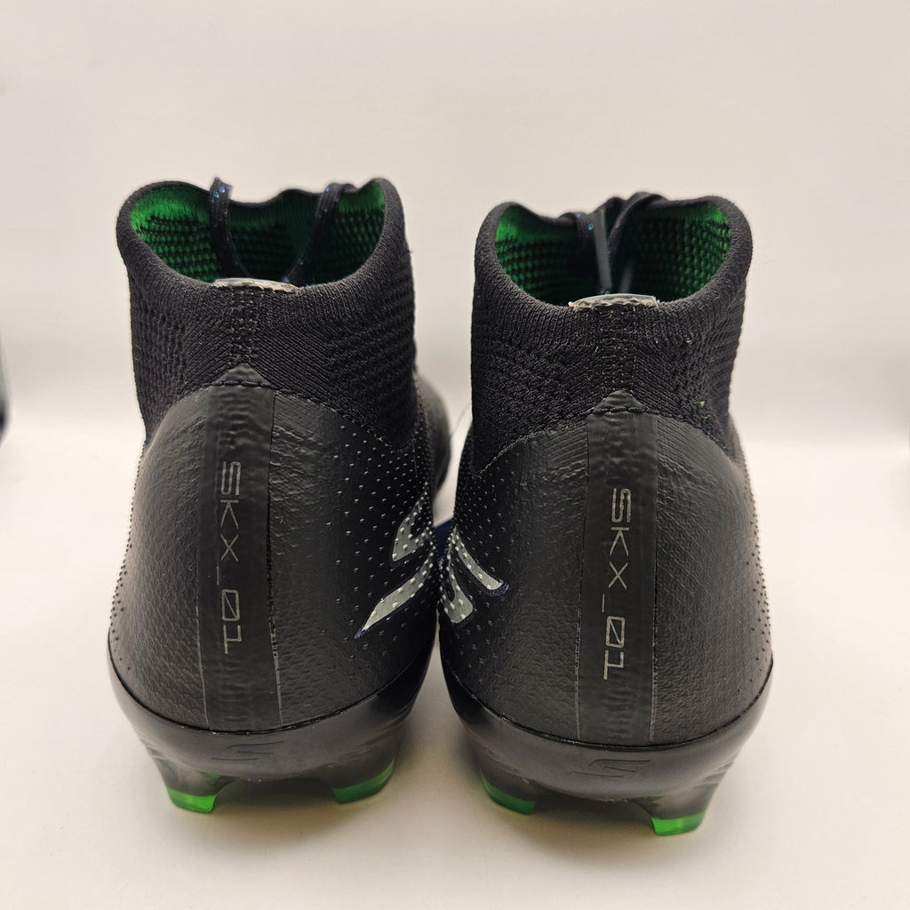 SKECHERS MEN'S 12 SKX 1.5 HIGH ELITE FG SOCCER CLEATS BLACK GREEN NWOB